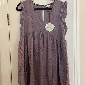 NWT Knox Rose Lilac/Purple Eyelet Dress